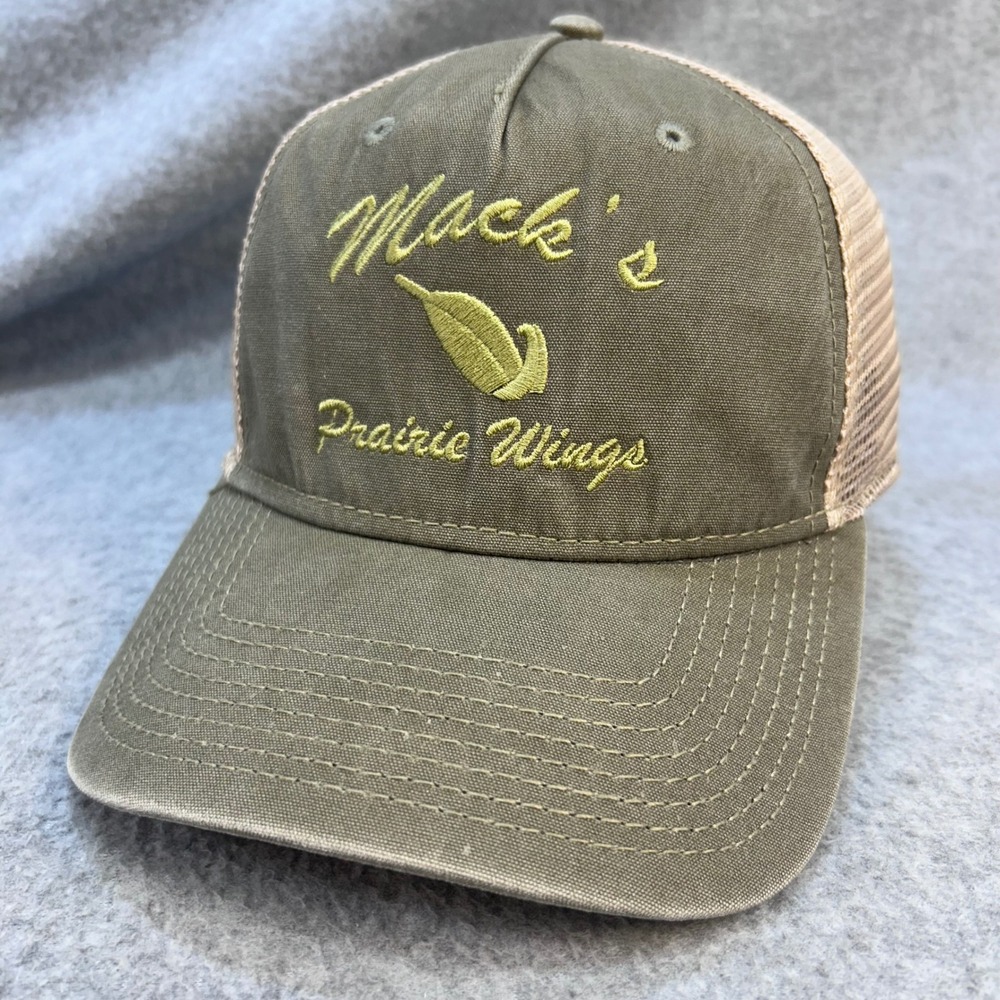 Mack's Prairie Wings Mens Green Mack's Prairie Wings Trucker Hat Snapback OSFM